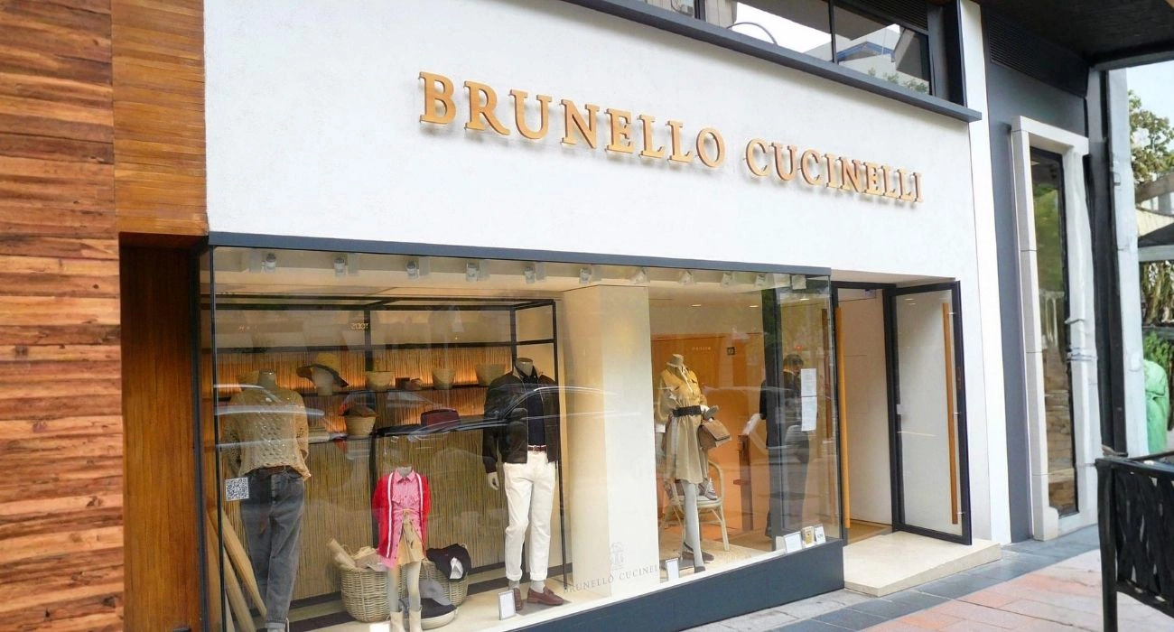 Brunello Cucinelli store, embodying the spirit of Italian craftsmanship.
